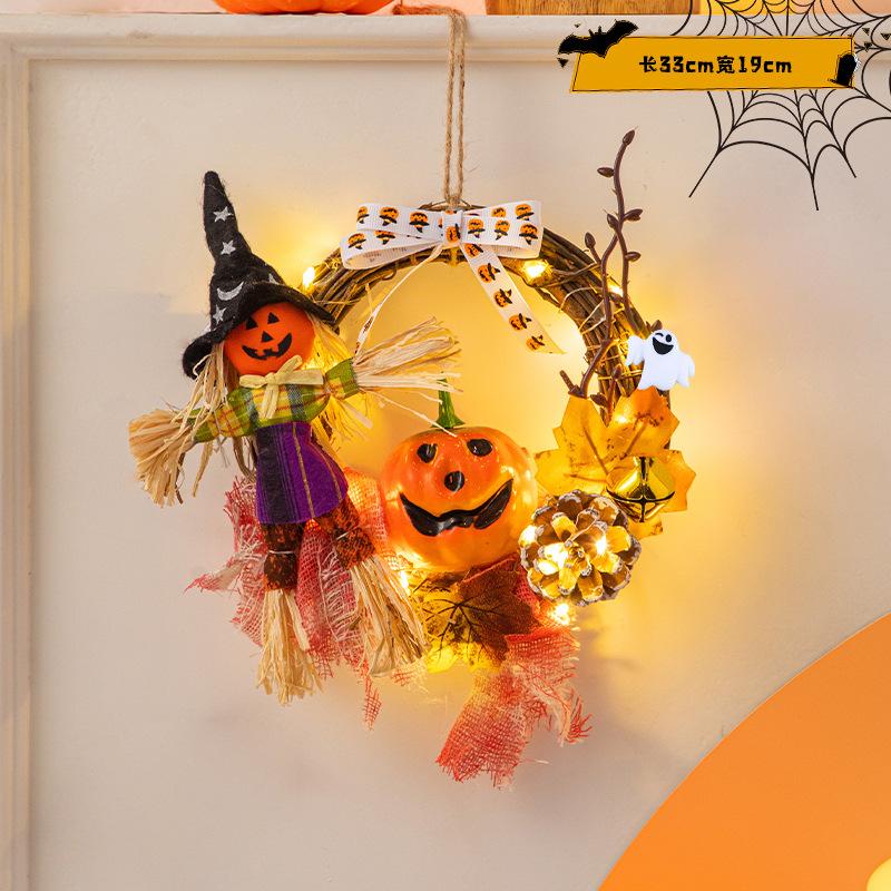 Halloween Jack-o-lantern Themed Dress-up Door Pendant Party Festival Scene Setting Atmosphere Props Pendant
