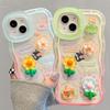 Applicable To 15promax IPhone Case IPhone 14 Gradient Frog Doll 13 Double Stand 16 High-end Sense Women