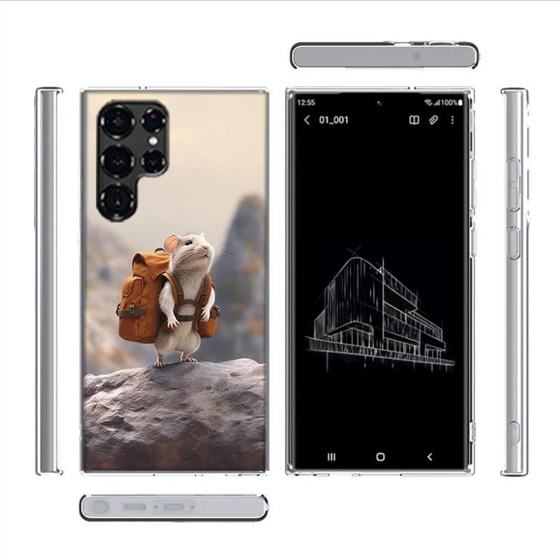 Cute Hamster Cases Phone Case for Samsung Galaxy S26 Ultra S25 Edge S24 S23 FE S21 Plus S20 S22 S10 Cover TPU Capa Shell Shockpr