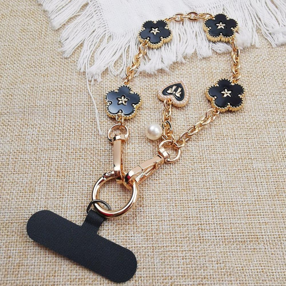 Flower Mobile Phone Strap Metal Chain Mobile Phone Lanyard Cell Phone Chain Women/Lady/Girl