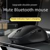 Бесшумная беспроводная мышь Bluetooth с двойным режимом и возможностью подзарядки для настольного компьютера и ноутбука