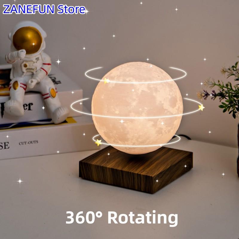 Магнитная Левитирующая 3D Печатная Лунная Лампа Глобус Креативная Офисная Спальня Домашний Декор Уникальные Подарки