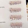 Чистая ручная броня синяя бабочка кошачий глаз готовый продукт многоразовый маникюрный патч