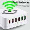 6-портовое USB Qi Быстрое Беспроводное Зарядное Устройство Двойная Быстрая Зарядка QC3.0 Зарядная Станция