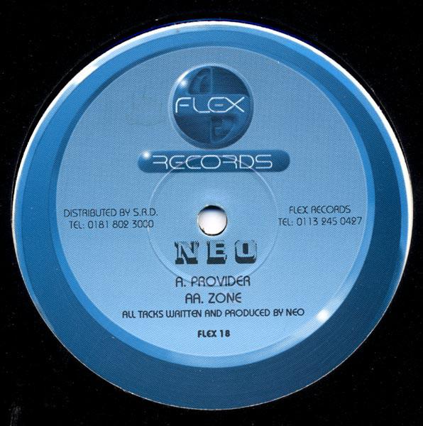12-дюймовая пластинка NEO - Поставщик / Зона FLEX18 Flex Records 1997 UK Танцевальная и Электронная Б/У