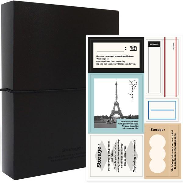 Indigo Storage Four-cut Album 84 Pockets, 28 Sheets + Custom Sticker Set