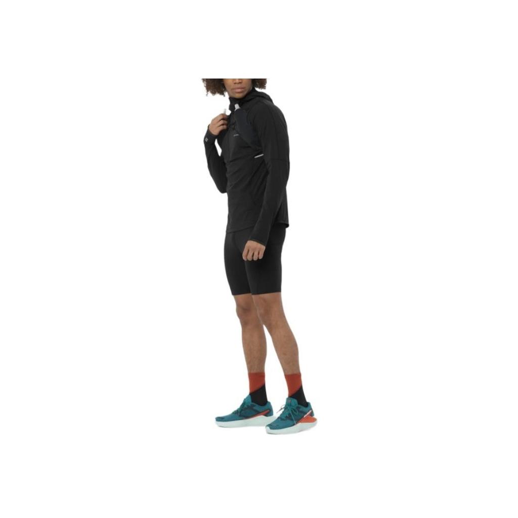 SALOMON Sense Aero Hybrid мягкая удобная ветрозащитная водонепроницаемая влагоотводящая теплая толстовка с полумолнией мужская толстовка темно-черного цвета LC2290600