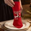 Decorative Napkin Clips for Thanksgiving Christmas Deer Ring, Alloy Elk Holder, Holiday Elegant Table Settings New Year Ring Winter Party Festive