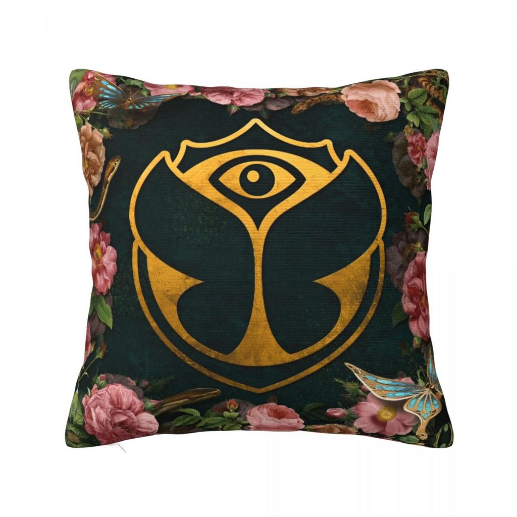 Tomorrowlandd Flag Pillowcase Polyester Cushion Cover Decorative Music Festival Throw Pillow Case Cover Home Square 18'