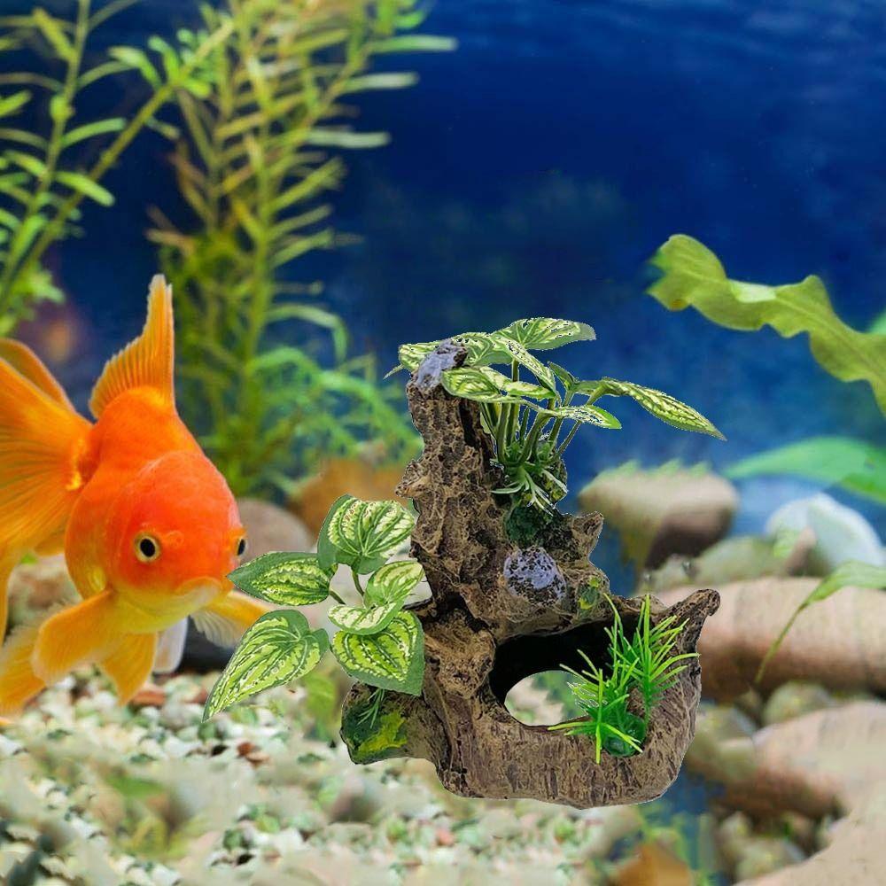 Decorative Aquarium Artificial Plants Simulation Underwater Grass Sunken Wood  Landscaping