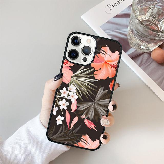 Чехол для телефона «Тропический рай» с гавайским цветком для iPhone 17 Air 15 16 Чехол 14 13 11 12 Pro Max Max Plus Задняя крышка
