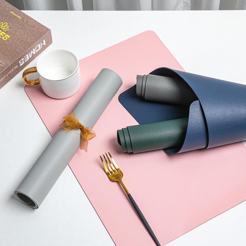 Nordic Style Non-Slip Leather Placemat - Waterproof, Oilproof, Heat-Resistant Mat