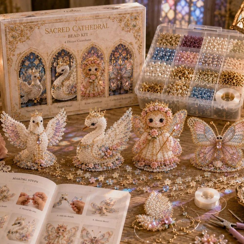 Animal Shape 3D Beaded Animal Kit Tiny Beads DIY Bead Craft Kit Handmade Bead Art Kit Home Decor