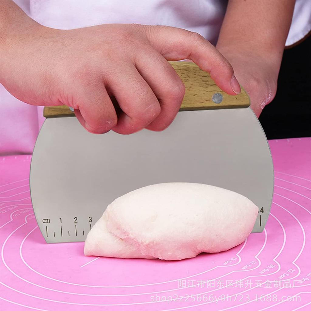 Резак для теста и нуги из нержавеющей стали со шкалой для выпечки