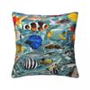 Наволочка Винтажный Дизайн Рыба Форель Наволочка Мультяшные Рыбки Наволочка Для Офиса Автомобиля Дома Декоративные Наволочки