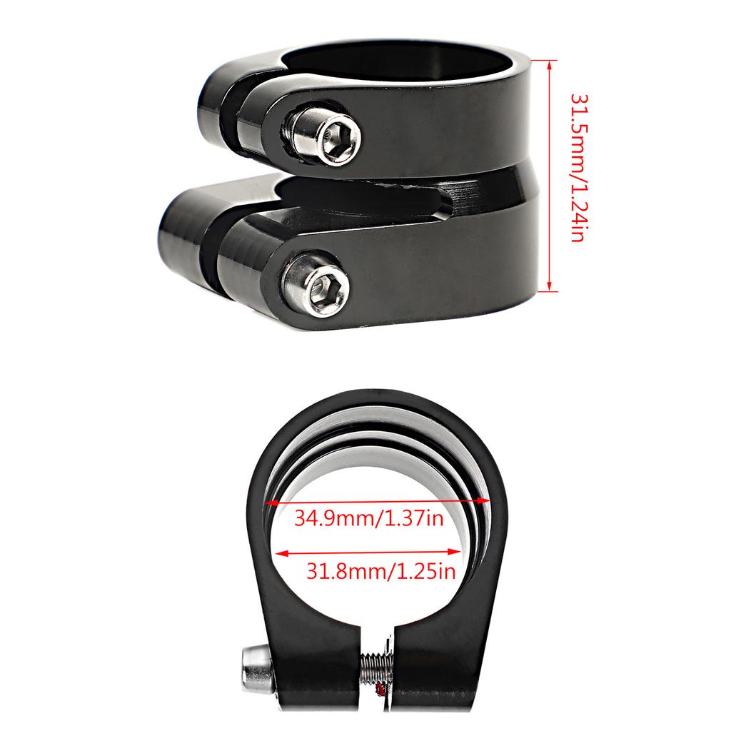 Reliable Double Layer Bike Seat Post Clamp 31.8mm/34.9mm Quick Release Seatpost Collar Cycling Accessory Easy To Use