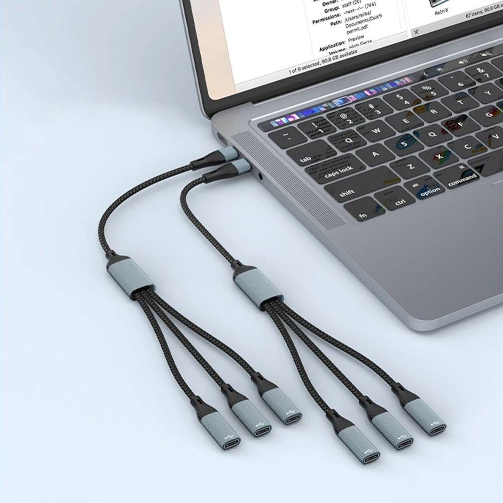 Aluminum Alloy Shell Multiple Splitter Adapter TPE Plastic USB Power Charging Hub Power Charging
