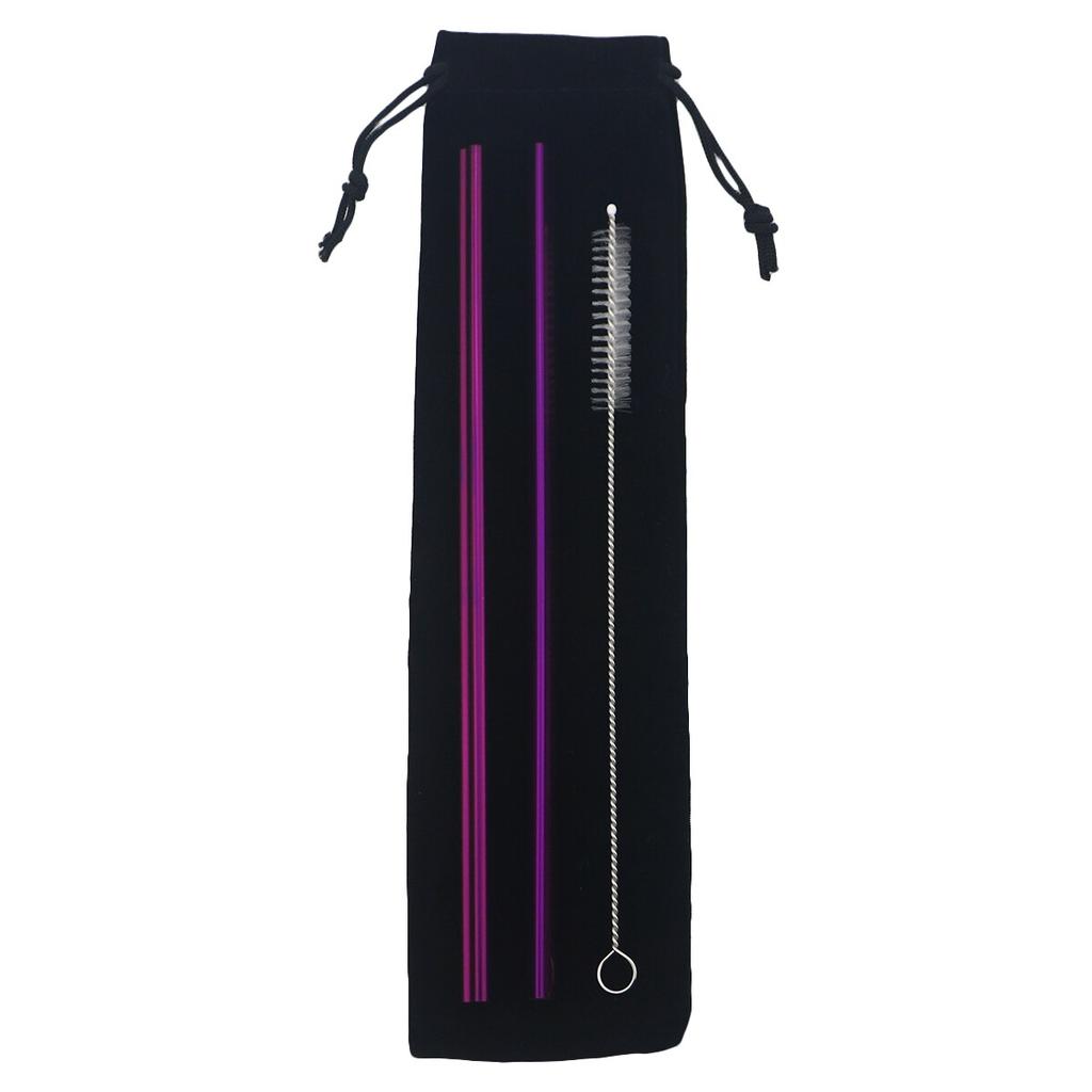 Metal Straw Reusable Drinking Straw Set 304 Stainless Steel Straw Straight Straw With Cleaner Brush Party Bar Accessories