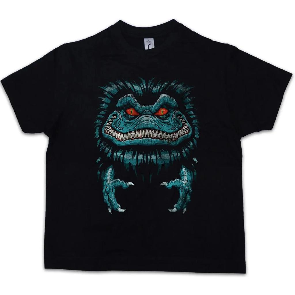 Space Monster Kids Boys T Shirt Halloween Symbol Logo Sign Critters Vintage Washed Streetwear Designer Clothes Slightly