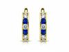 585 14k English Gold Earrings with Blue Zircons for Girls