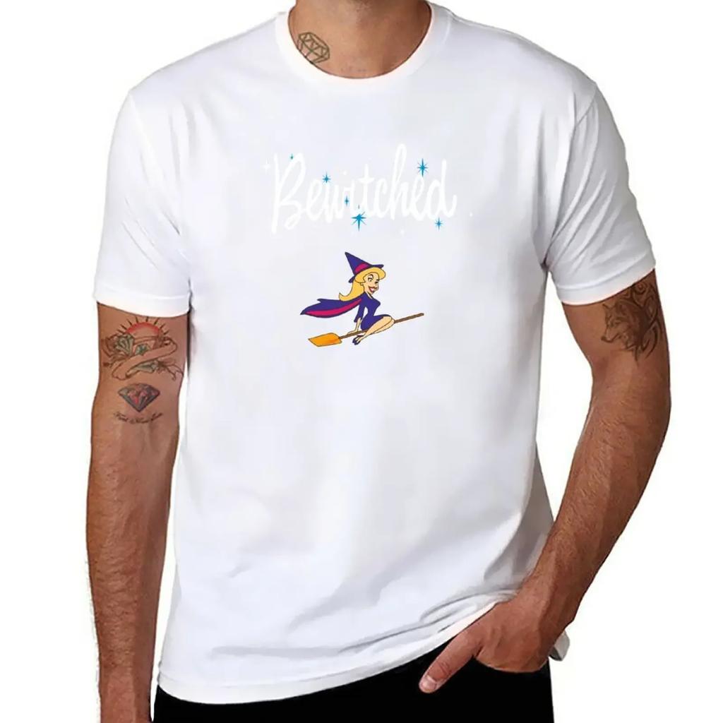 Bewitched 60s Retro TV Logo T-Shirt summer tops kawaii clothes plus size tops men t shirt