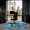 ball sports Printed Round Rug Carpet Chair Rug Area Rug Entryway Doormats,for Office Chair Living Room Bedroom Kitchen Room.
