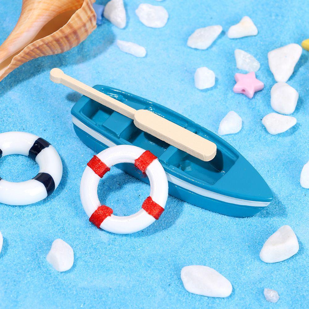 Home Decor Micro Landscape Beach Chair Mini Paddle Sea View Ornaments Boat