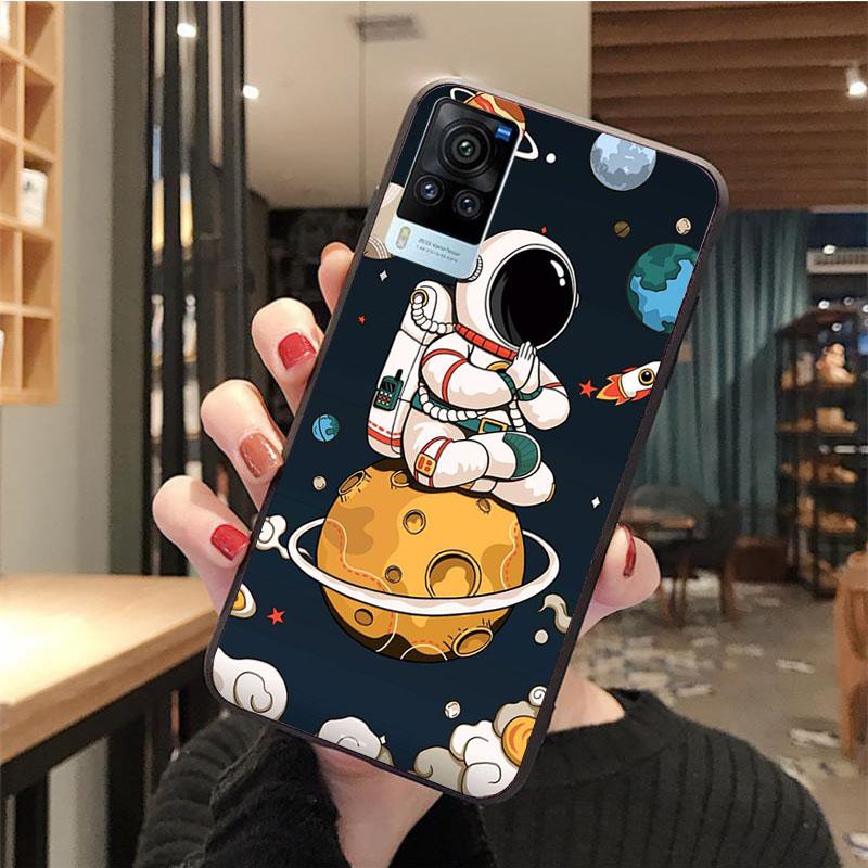 Милый чехол для телефона с изображением астронавта для VIVO V21E V21 V23 V23E V2109 Y53S Y33S Y55 Y76 Y31 Y21 Y72 Y01 Y21S Y11S