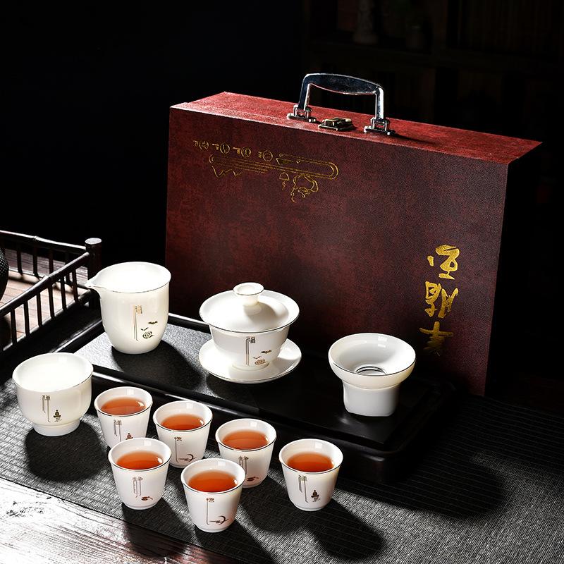 Нефритовый набор с чашей мастера в китайском стиле Jingzi Белая фарфоровая чаша для кунг-фу