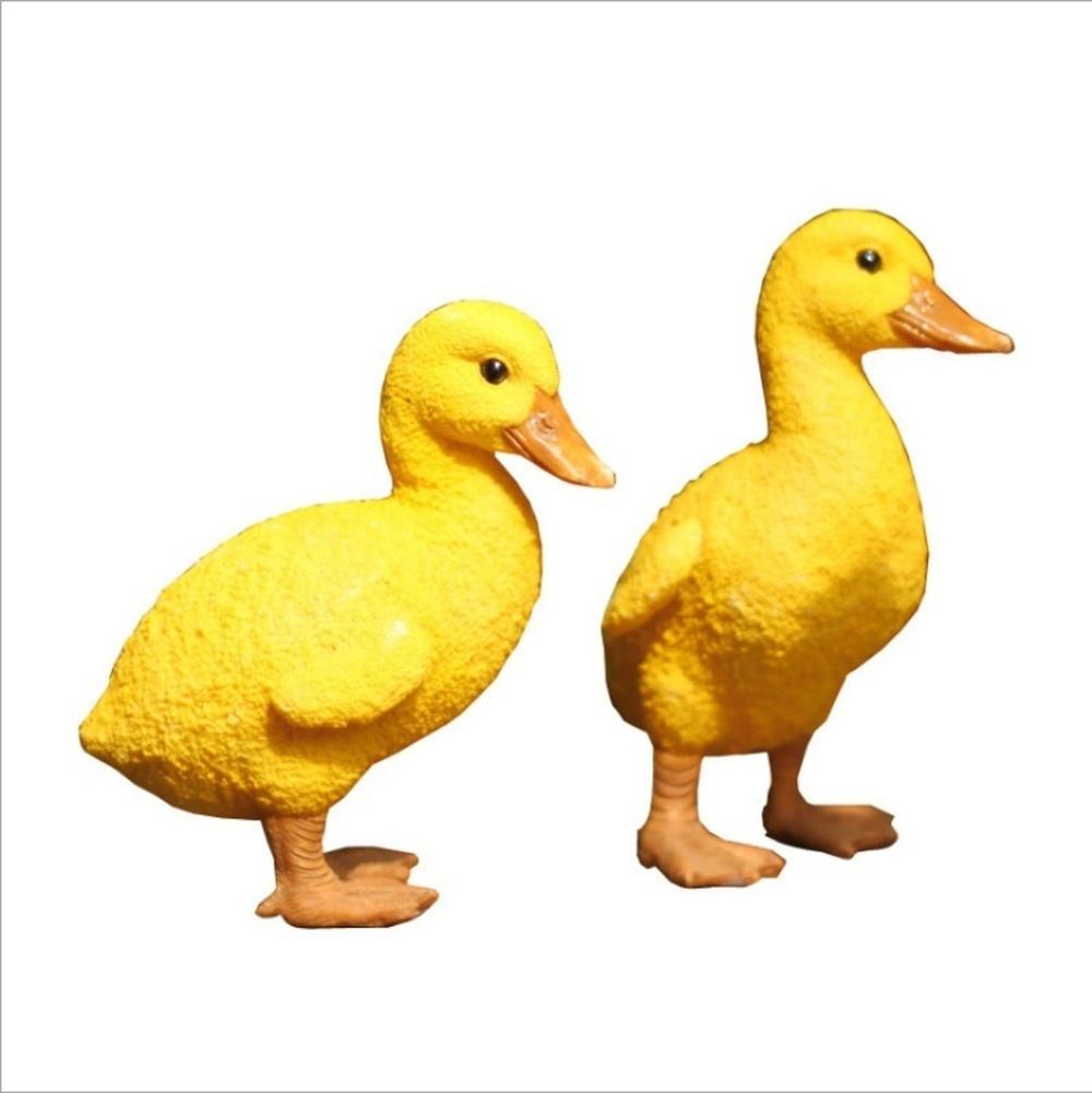 2 шт./пара статуэток из смолы в виде утки для украшения сада и двора, милые украшения для дома и сада из смолы в виде утки