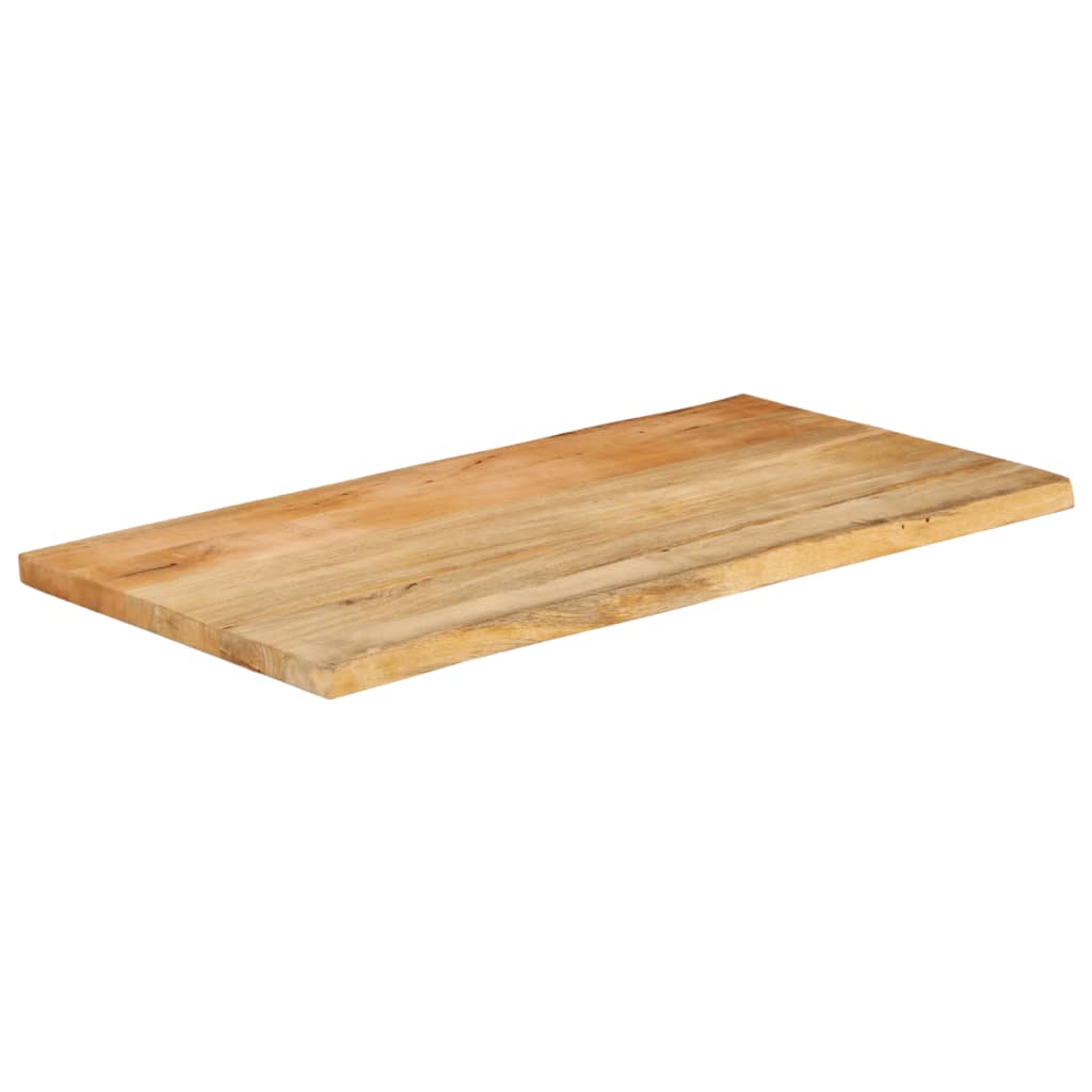 Solid Mango Wood Table Top with Natural Edge 110 x 60 x 3.8 cm
