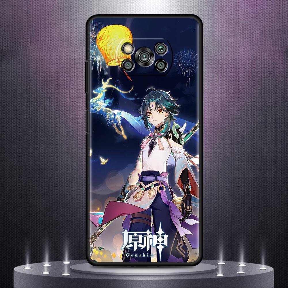 Phone Case For Xiaomi Mi Poco X3 NFC 10T Pro 11T 11 Lite Note 10 M3 9T F3 CC9 Black Soft Cover A2 F1 Shell Genshin Impact Fundas