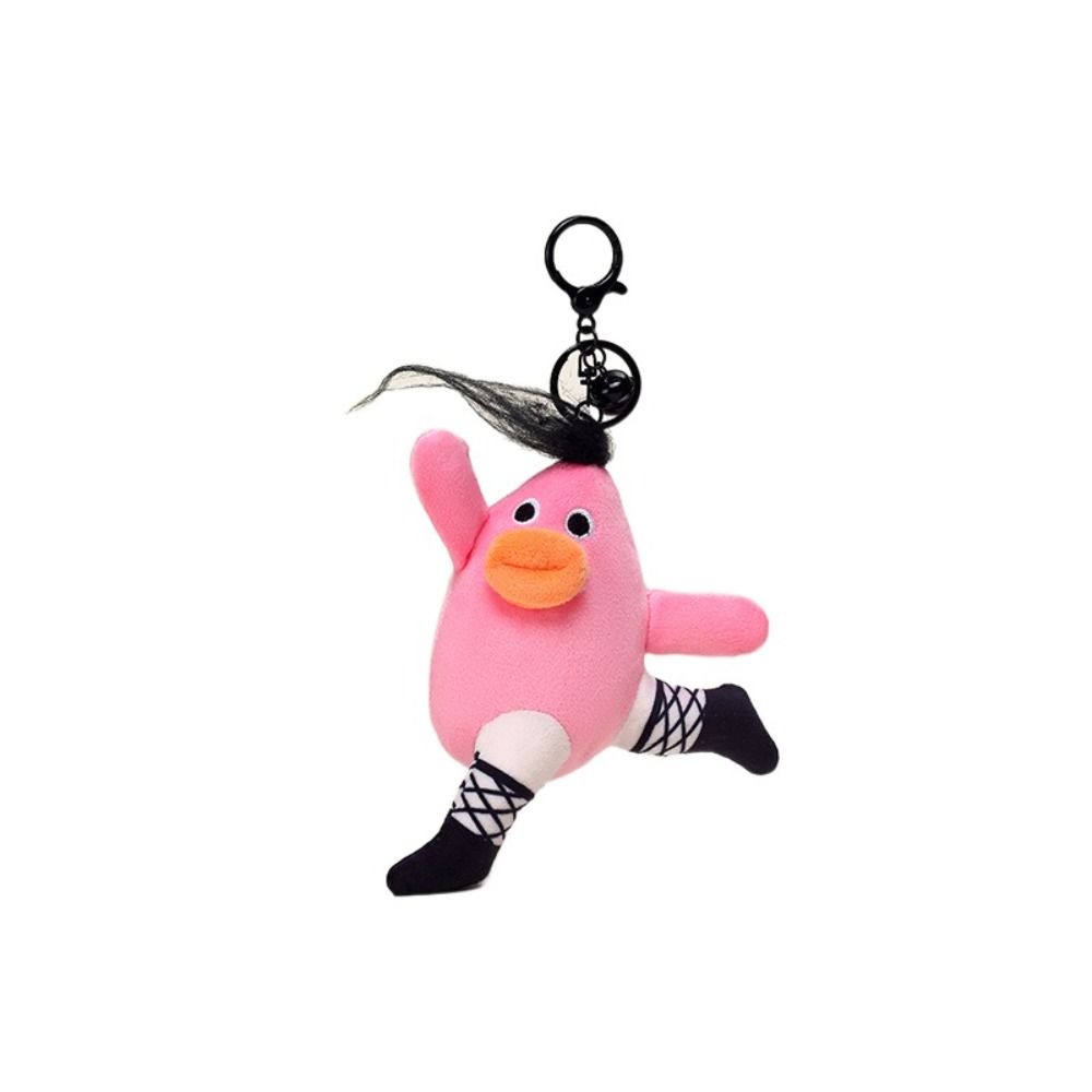 Stuffed Big Eyes Fabric Doll Key Chain PP Cotton Ugly Doll Pendant  Unisex