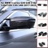 2 шт. модифицированные накладки на зеркала с рисунком под карбон для BMW 5 серии G30 G38 518d 520d 520i 530i 540i 2017-22 стиль M4 LHD