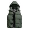 Мужская осенняя утепленная хлопковая безрукавка, жилет, куртка, пальто, мужская зимняя теплая съемная шапка, верхняя одежда, жилет, жилет с капюшоном, куртка мужская