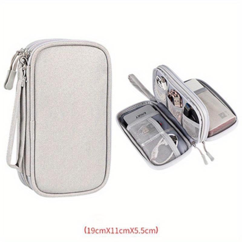 Travel Organizer Bag Cable Storage Organizers Pouch Carry Case Portable Waterproof Double Layers Storage Bags for Cable Cord