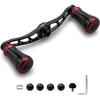 Б/У Ручка катушки HEIGHTEN с ручкой 19 мм SHIMANO DAIWA Abu Универсальная для мультипликаторной катушки Серия Arch Pillar 918 (90 мм - Черный и Бордовый)
