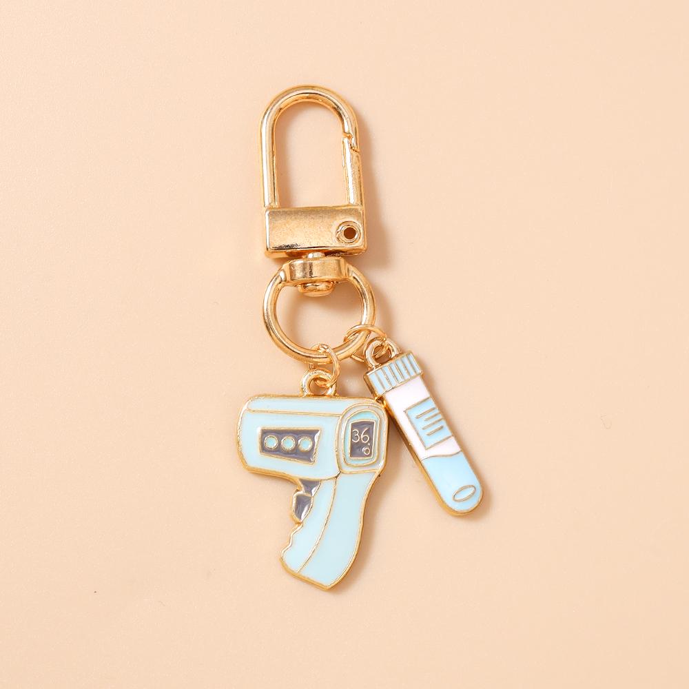 New Enamel Doctor's Gown keychain Ambulance Key Ring Pendants for Women Girls Handbag Decor DIY Key Chain Jewelry Gifts