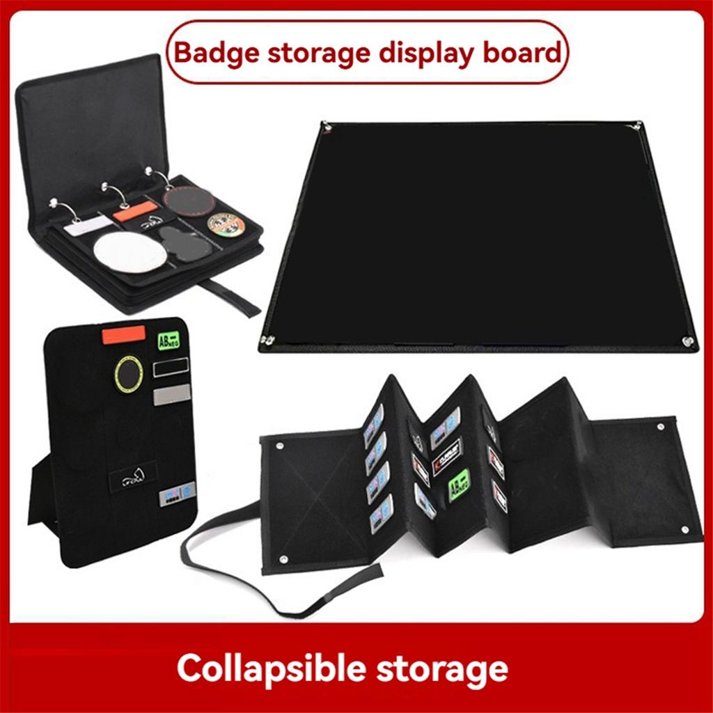 BAAU Foldable Badge Collection Display Organizer Fabric Arm Badge Storage Book