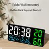 Large Digital Wall Clock with 7Colors Mood Light Remote Control Dual Alarm Timing Countdown Table Clock 12/24H Auto Dimmable LED Alarm Clock