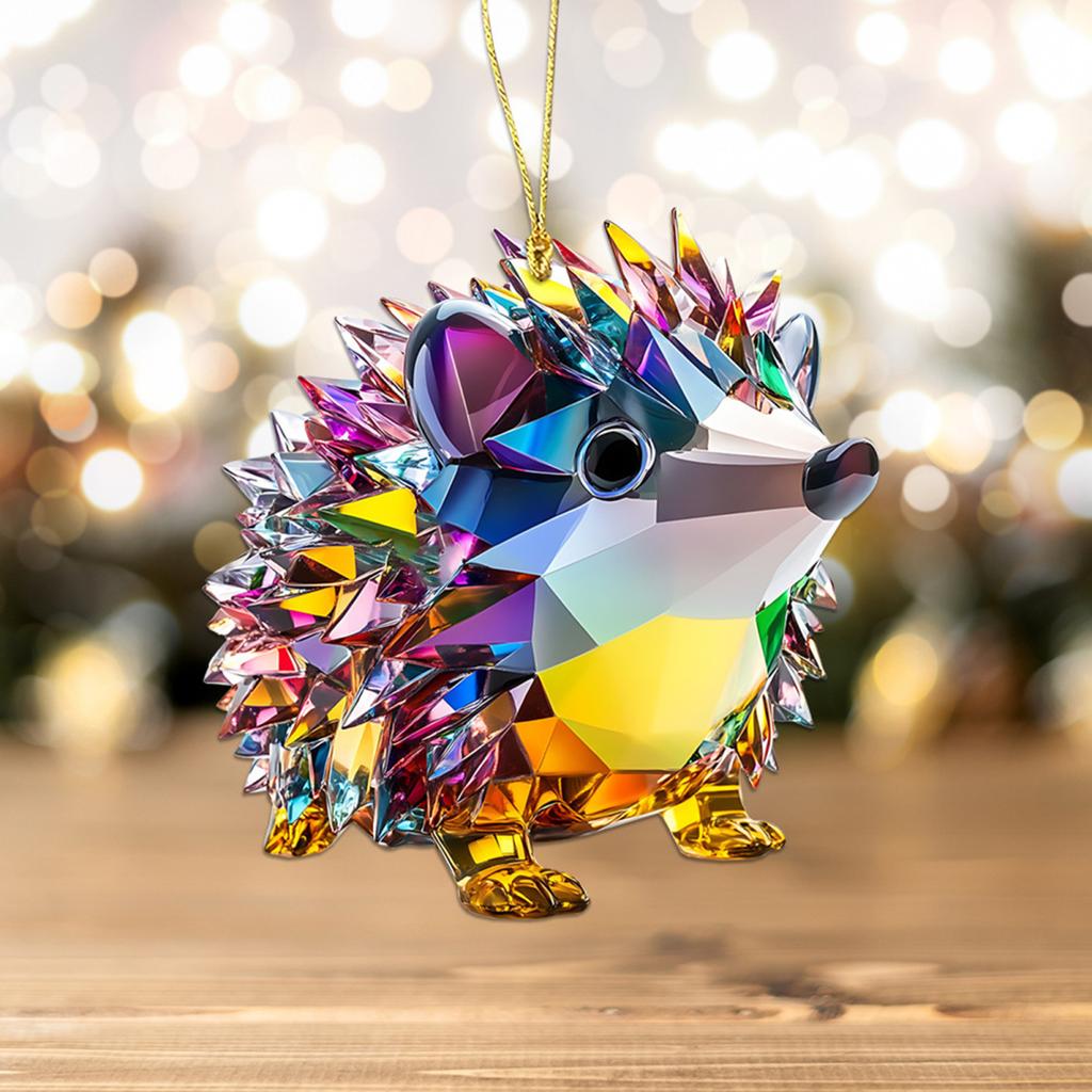 Yousheng 1/2 шт. Автомобильные подвески со шнурком, легко подвешиваются, цветные кристальные украшения, сверкающие акриловые украшения, подвески в виде ежика