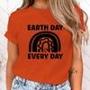 (Премиум-футболка)Новые футболки с принтом «Защити океан День Земли Каждый день» для женщин, летняя футболка, повседневные топы