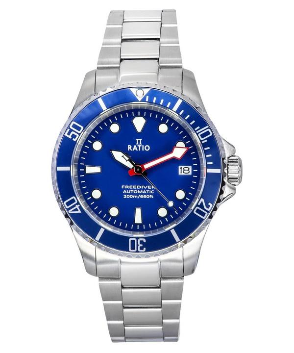 RATIO FreeDiver Sapphire Stainless Steel Blue Dial Automatic RTF043 200M Men's Watch
