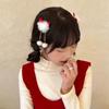 Tassel Children Wig Hairpin Flower Red Bow Hairpin Lovely Chinese New Year Headwear  Baby
