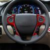 Red Carbon Fiber Steering Wheel Button Cover Trim For Honda Accord 13-17 Type A