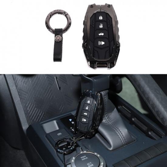 Mech Black Zinc Alloy Key Shell Cover Case For Toyota Tundra +