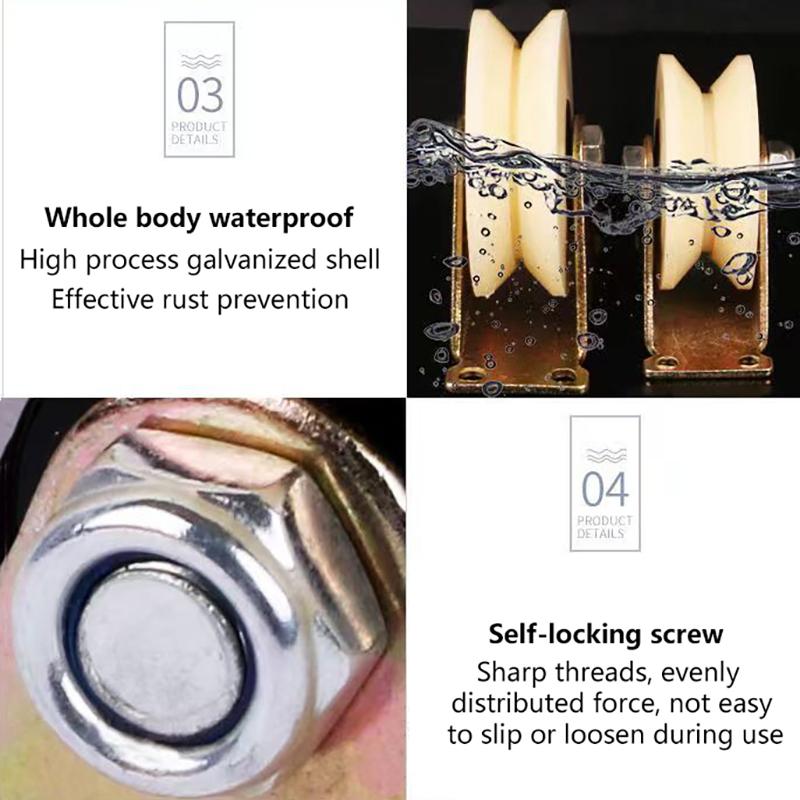 Нейлоновый роликовый шкив с канавками V / U из нейлона со стойкой 30 мм 50 мм дверные канавки для тяжелых условий эксплуатации ролики скользящая пятка