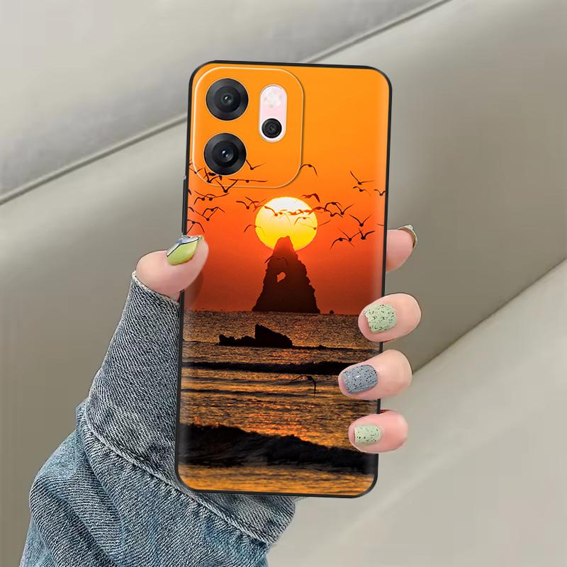 Для OPPO Reno14 F Чехол CPH2743 Мягкая Силиконовая Крышка Милый Кот Нарисованная Защита Fundas Для OPPO Reno 14F Reno14F Задняя Крышка Сумки
