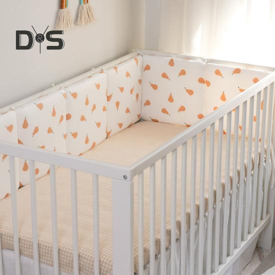 6 шт. противоударный дышащий мягкий чехол для детской кроватки, бампер для детской кроватки, регулируемая моющаяся мягкая подкладка для боковин