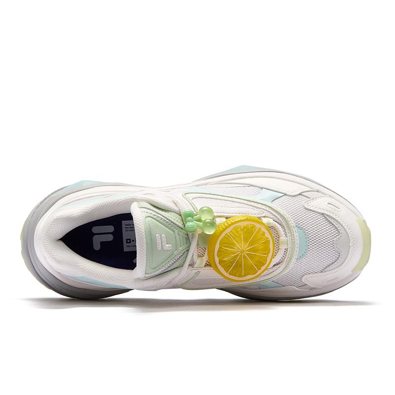 Fila Fusion Bianco III Леденцы Мода Универсальные Увеличивающие Рост Низкие Папины Кроссовки Женские Кроссовки Белые T12W521004FCA